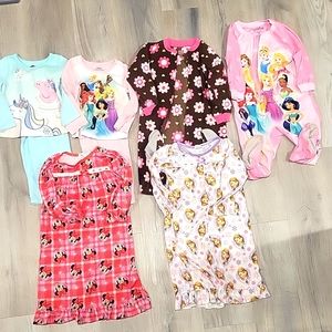 6 piece set 3t girls pjs